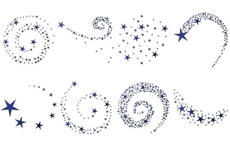 Navy Swirling Stars Clipart By Fantasy Cliparts Thehungryjpeg