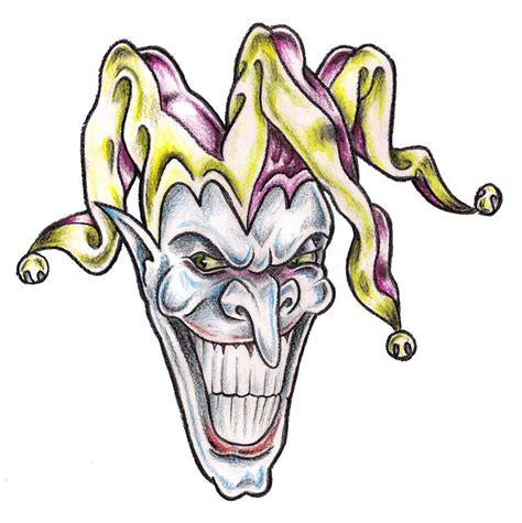 Cool Easy Tattoo Stencils Evil Jester By Tashitam On Deviantart Joker