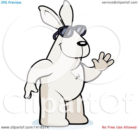 Download Cartoon Clipart of a Friendly Rabbit Wearing Sunglasses ...