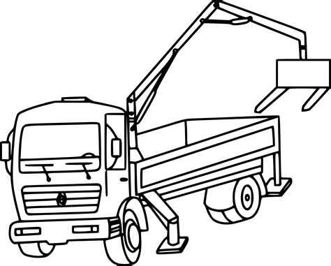 Coloriage camionnette à imprimer sur coloriages.info. Coloriage camion grue à imprimer