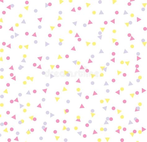 Birthday Party Pattern Background With Confetti Stock Vector