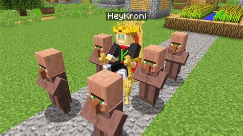Como Virar O Rei Dos Villagers No Minecraft Youtube