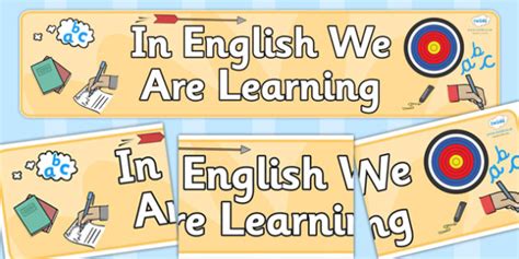 Free 👉 In English We Are Learning Display Banner