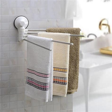 1pcs Four Tiers Swivel Rotating Bathroom Movable Towel Rack Bars Rotary