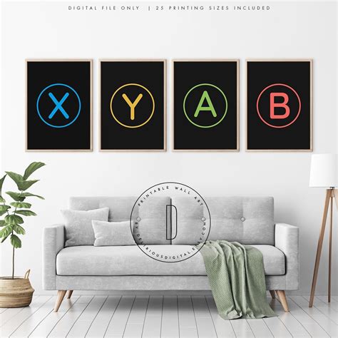 Video Game Decor Gaming Poster Game Room Wall Art Man Cave Etsy