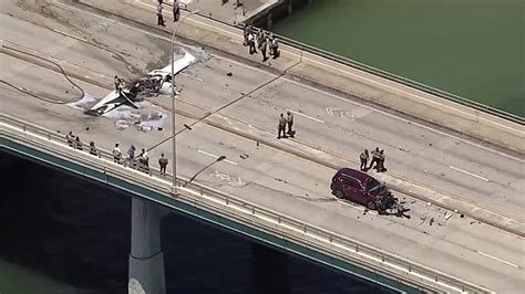Small Plane Crashes On Miami Bridge At Least 1 Killed And 5 Injured