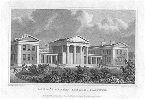 Clapton Orphan Asylum Antique Print 1830 Frontispiecemaps