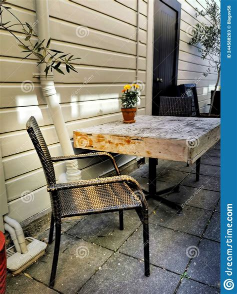 Outdoor Seating Area At A Cafe On The Main Street Of Greytown Wairarapa