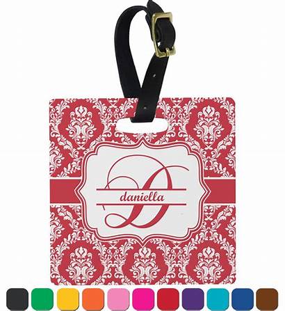 Luggage Personalized Tag Damask Square Youcustomizeit Bags