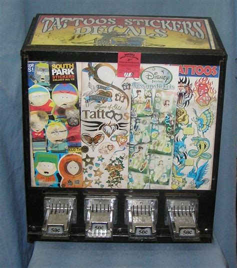 Vintage Coin Op Tattoo Stickers And Decal Machine Coin Operated