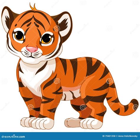 Cute Tiger Cartoon Set Royalty Free Illustration