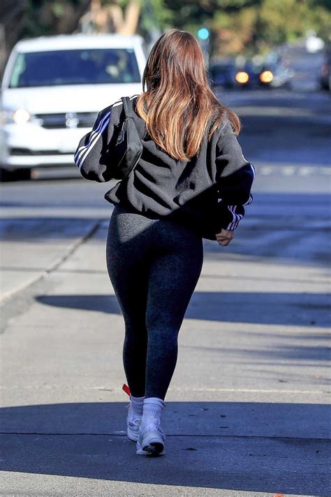 Addison Rae In A Black Adidas Track Jacket Arrives For A Workout In Los