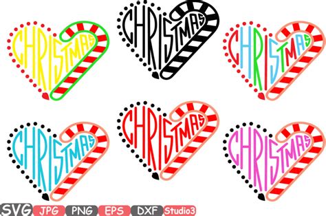 Download Christmas Heart Monogram Silhouette SVG Cutting Files ...