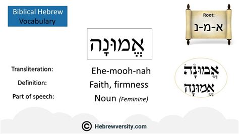 How To Say Faith In Hebrew Hebrewversity