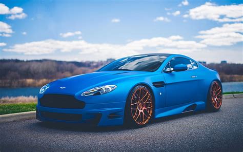 Blue Coupe Car Aston Martin Blue Cars Hd Wallpaper Wallpaperbetter