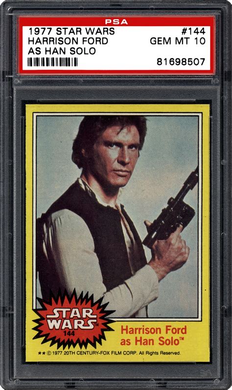 Star Wars Harrison Ford As Han Solo Psa Cardfacts