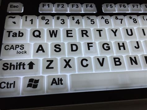 The alt codes for uppercase letters, lowercase letters, numbers, and keyboard symbols. Large Print LED backlight Keyboard white Backlit ...