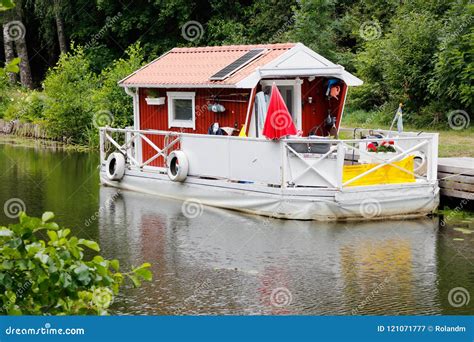 Houseboat Editorial Photography Image Of Moored Cabin 121071777