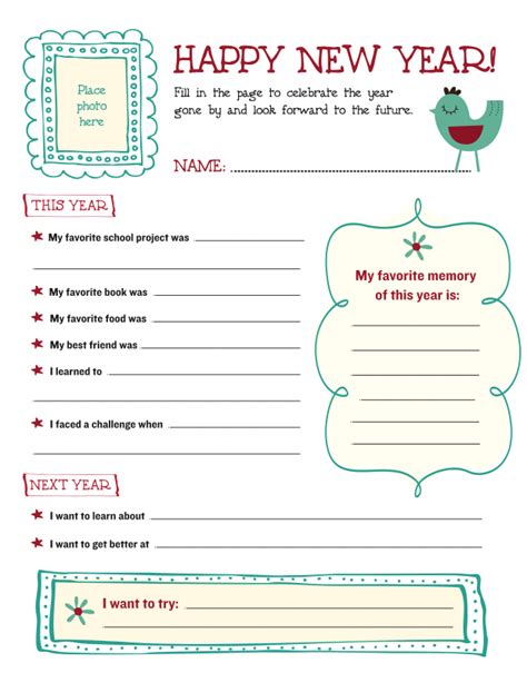 Printable New Years Resolution Template Scholastic New Years