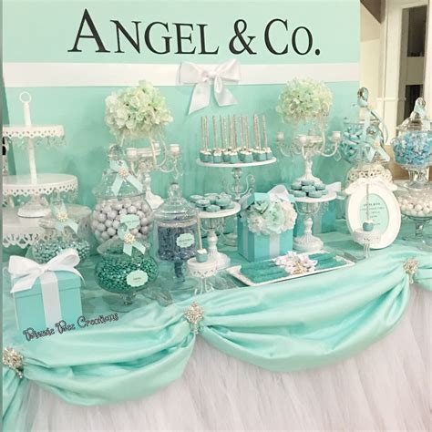 Tiffany Style Candy Dessert Table By Bizzie Bee Creations Tiffany Themed Bridal Shower