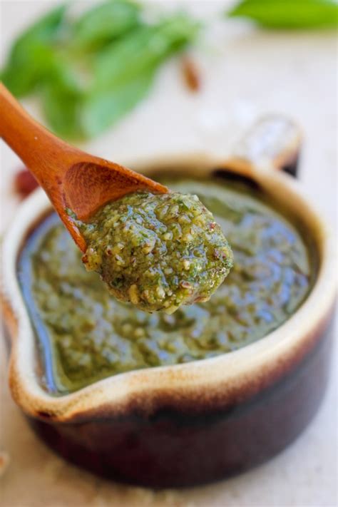 I double the batch using 2 pounds of pecans, 2 tsp of cinnamon and 2 egg whites, but then i make some changes: Pecan Basil Pesto | The Two Bite Club