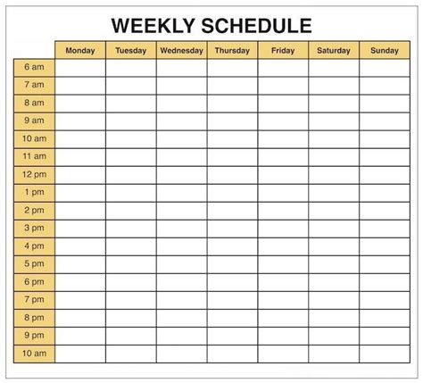 Free printable daily hourly templates. Weekly Calendar Download