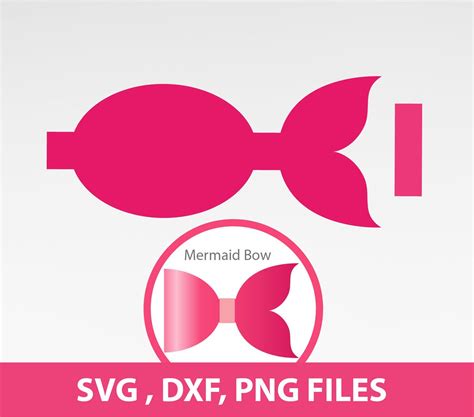 Download Mermaid Bow Svg Bow Svg 3D Bow Template PNG and SVG Dxf ...