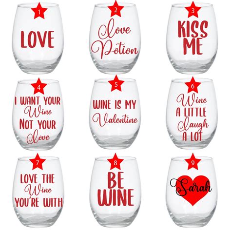 Valentine S Wine Glasses Be Wine Wine Is My Valentine Etsy