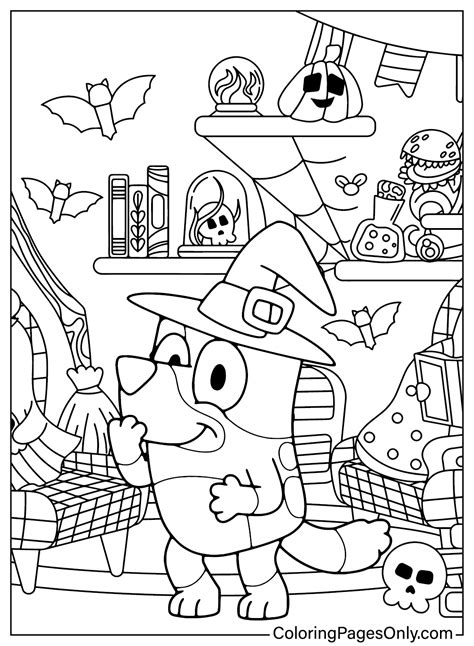 Bluey Halloween Coloring Page Pdf Free Printable Coloring Pages