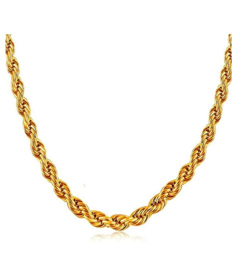 22kt Gold Plated Neck Chain For Men And Women Daily Wear With Exclusive
