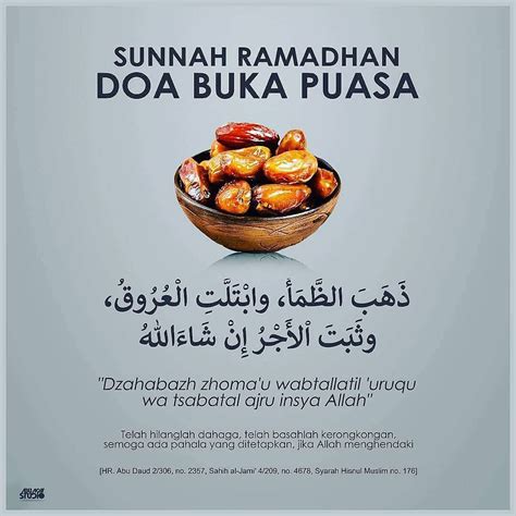 Doa Buka Puasa Sesuai Sunah 2021 Ramadhan