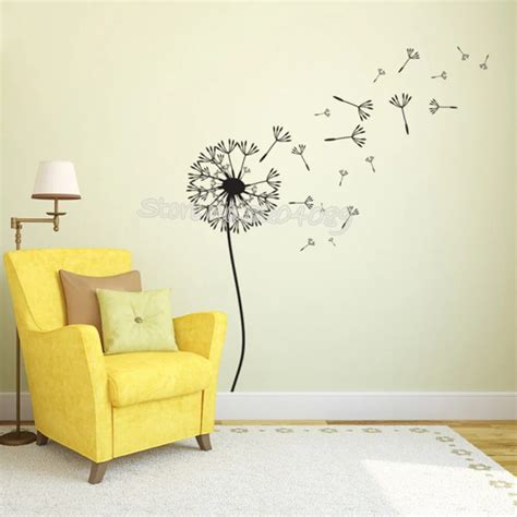 Dandelion Wall Sticker Floral Flower Wall Decal Home Decor Living Room