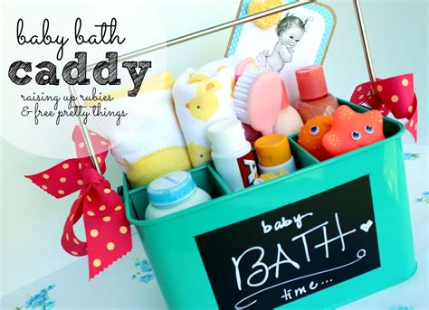 Personalized books, bears, toys, golf clubs and more! Raising Up Rubies- Blog: baby gift idea ♥ bath time caddy