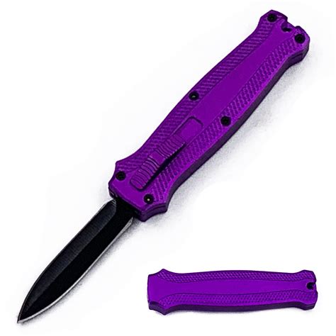 Mini Switchblade Purple Da Otf Automatic Knife Black Dagger