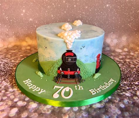 Steam Train Cake Train Birthday Cake Train Cake 70th Birthday Cake