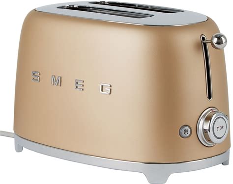 SMEG Gold Matte Retro Style Slice Toaster SMEG