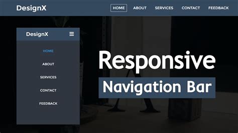 Responsive Navigation Bar Tutorial Html Css Javascript Javascript Nerd Answer