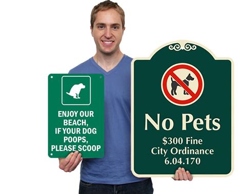 Custom Dog Poop Signs From 7