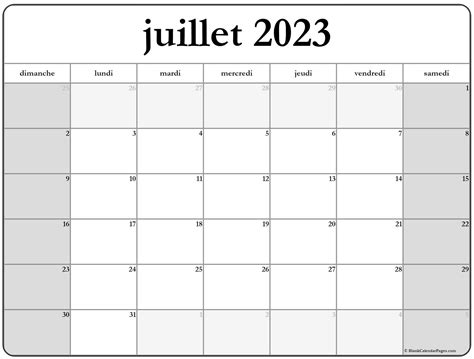 Calendrier Juillet 2023 A Imprimer Icalendrier Images