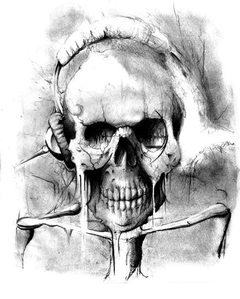 Dibujos De Calaveras A Lapiz Con Fuego