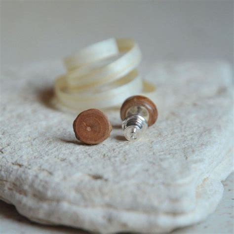 Minimalist Wooden Studs Earrings Made From Natural Wood And Etsy Earthy Jewelry Stud