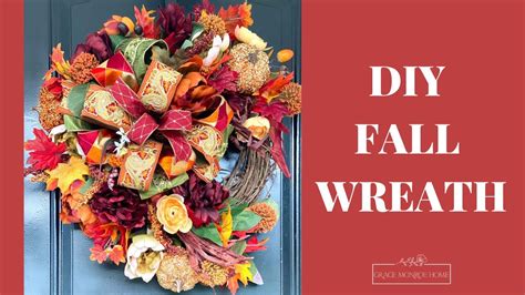 How To Make A Fall Wreath Fall Wreath Diy Grace Monroe Home Youtube