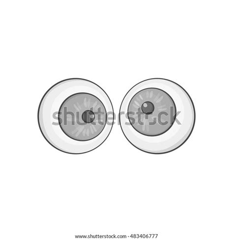 Crossed Eyes Icon Black Monochrome Style Stock Vector Royalty Free