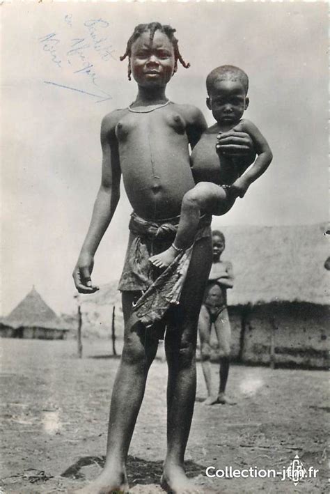 Cpsm Congo R Gion De Brazzaville Jeune Fille Et Enfant Bacongo Nu