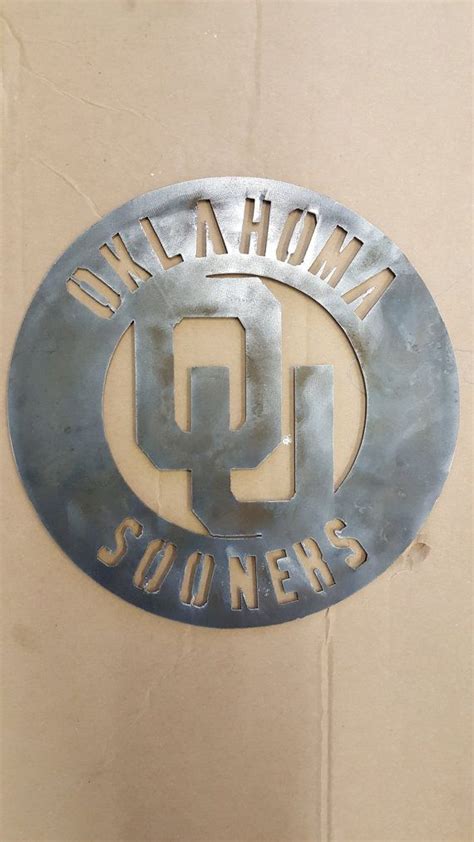 Oklahoma Sooners Cirlce With Ou Logo Home Decor Football Sports