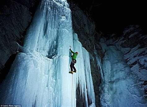 Climbing Frozen Waterfall Bruckenfall Switzerland Photography Ebooks