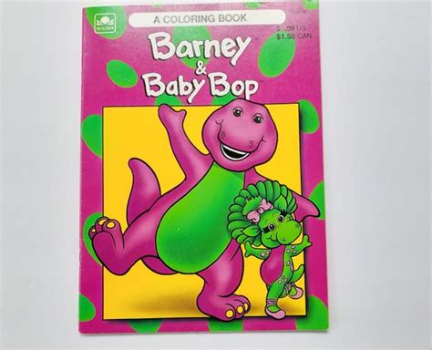 Barney And Baby Bop Coloring Book 1993 Vintage 90s Etsy