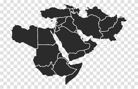 Middle East And North Africa Map Diagram Atlas Plot Transparent Png