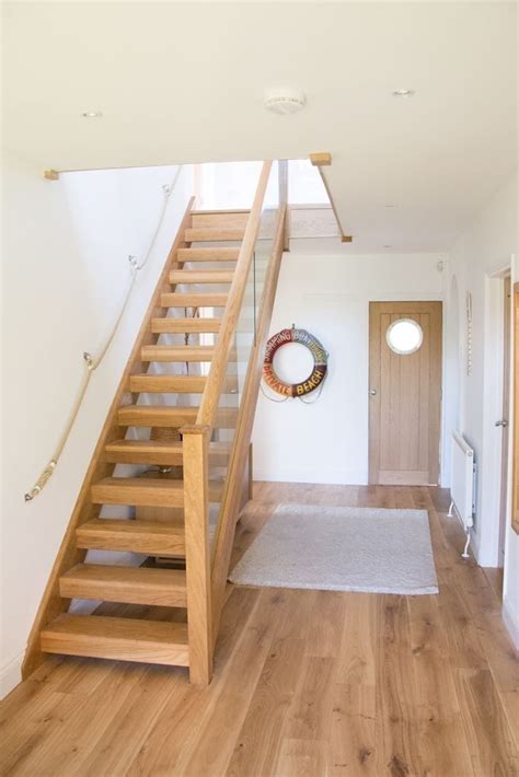 oak open plan staircase with glass balustrade homify home stairs design interior stairs