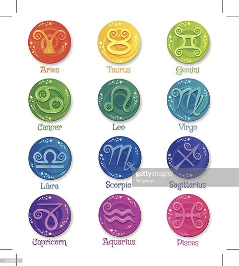 Colorful Zodiac Signs Set High-Res Vector Graphic - Getty Images